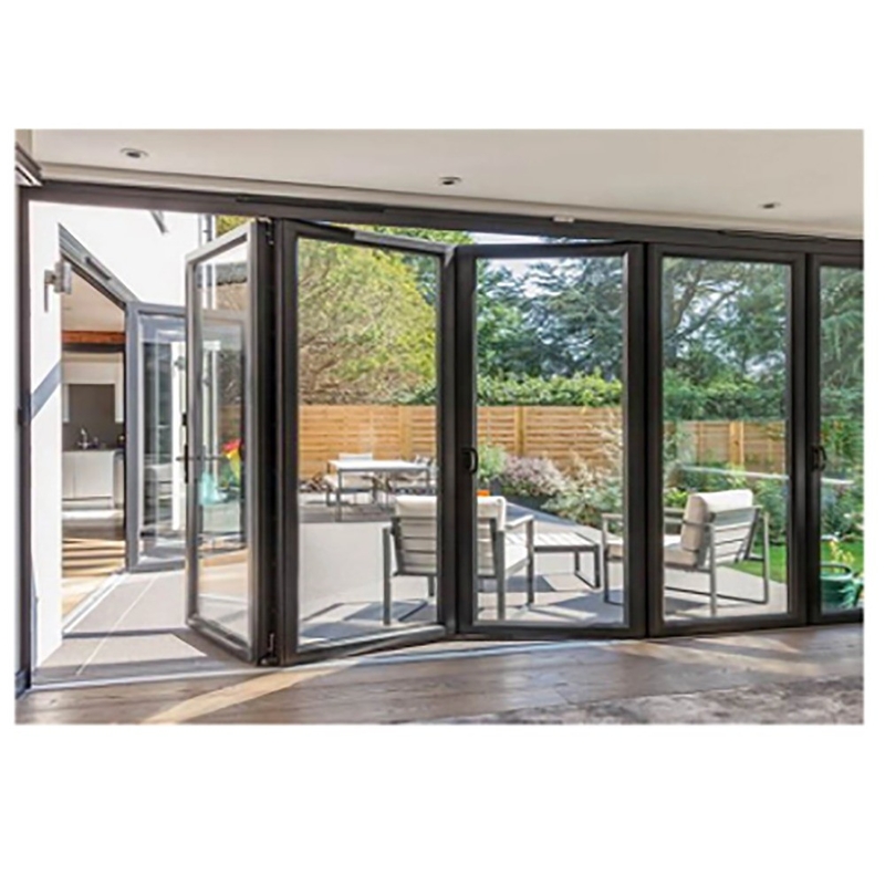 Bi-Fold Door ISO14001 Customized Project Design with Optional Colour and 70mm Width