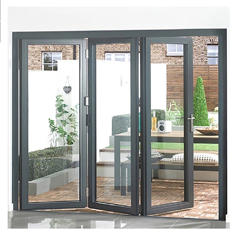 Bi-Fold Door ISO14001 Customized Project Design with Optional Colour and 70mm Width
