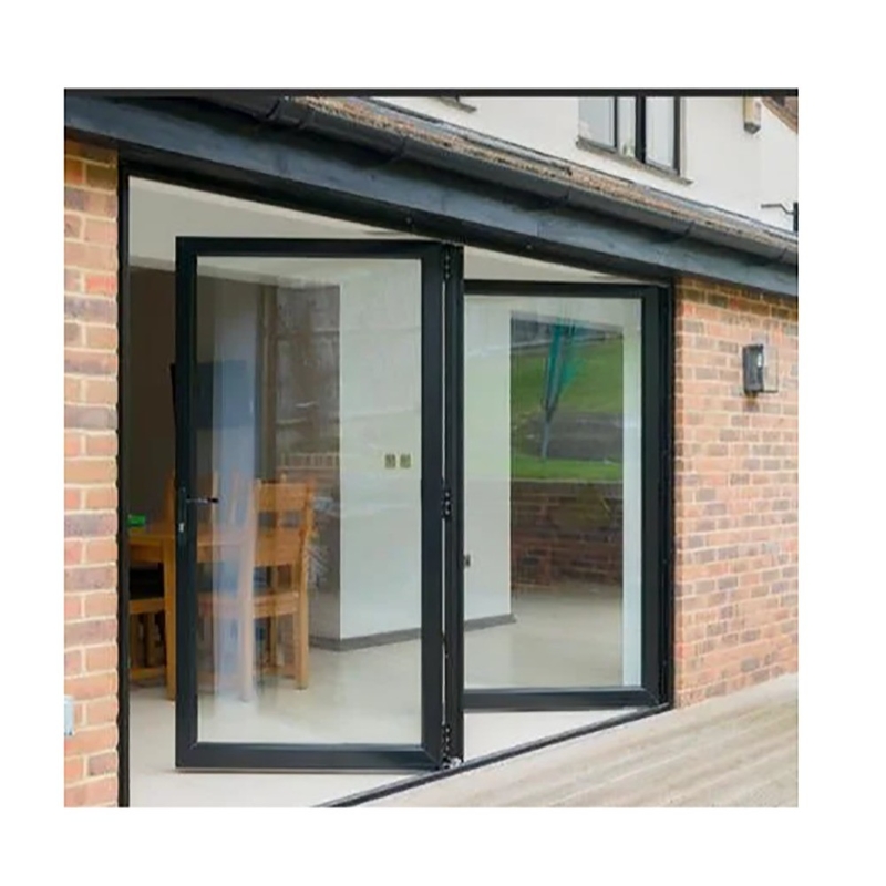 European Style Aluminum Alloy Casement Door Minimalist Design and Triplex Glass Upgrade