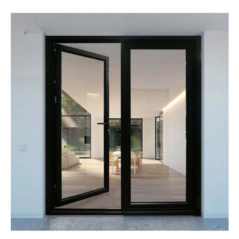 Skate Interior Thermal Break Casement Doors with Wide Swing Frame and Double Glazing