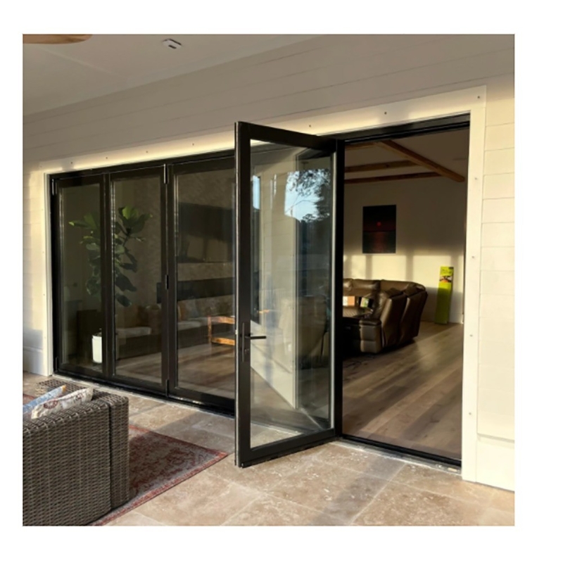 Skate Interior Thermal Break Casement Doors with Wide Swing Frame and Double Glazing