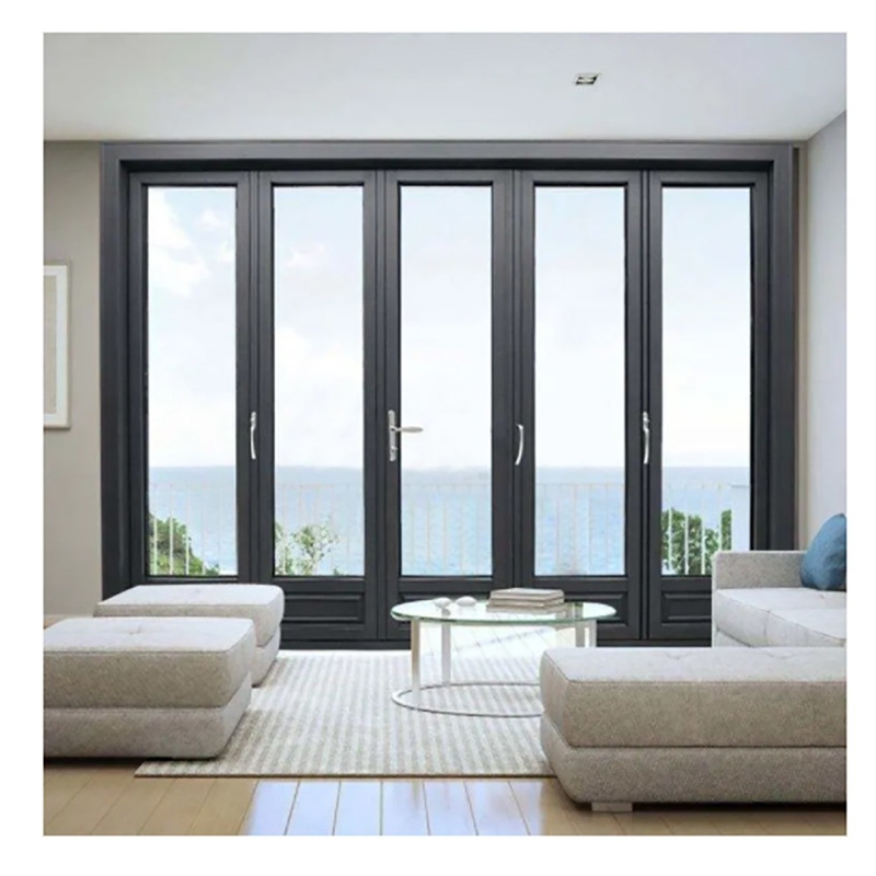 Waterproof SKATE large scale aluminium sliding door with wide frame and double glazed