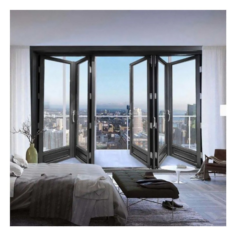 Waterproof SKATE large scale aluminium sliding door with wide frame and double glazed
