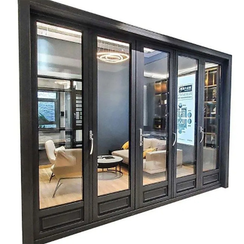 Waterproof SKATE large scale aluminium sliding door with wide frame and double glazed