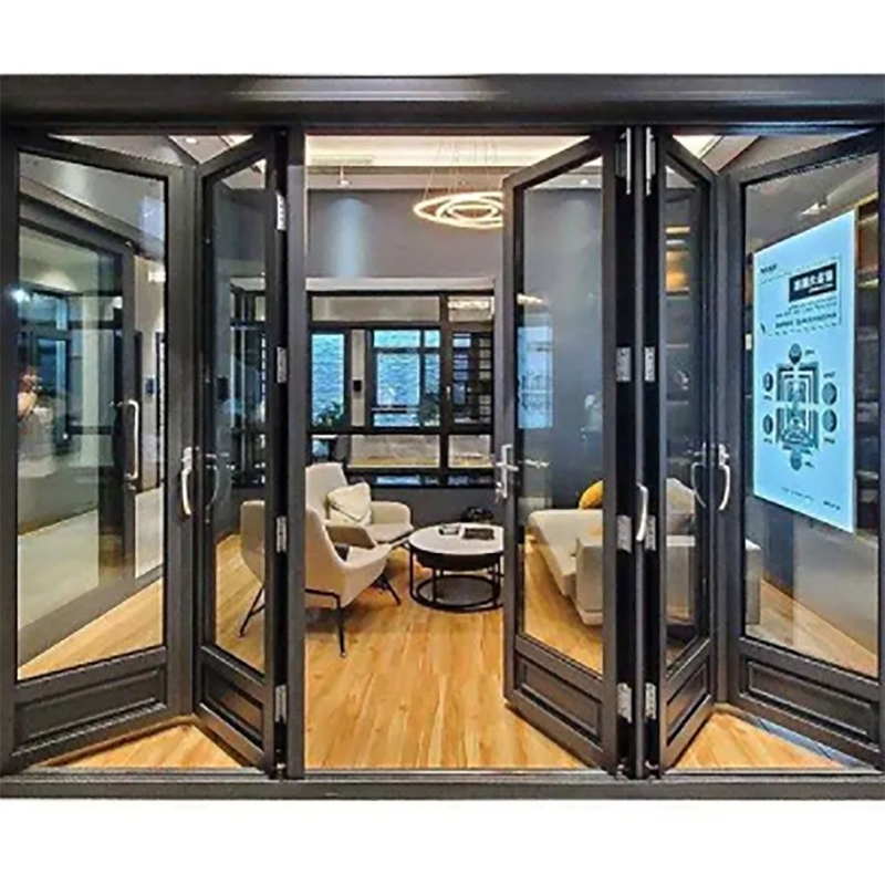 Waterproof SKATE large scale aluminium sliding door with wide frame and double glazed