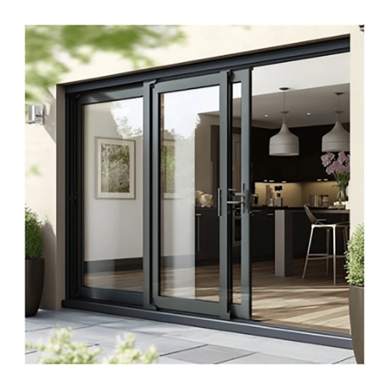 Facade Decoration Solution 70mm Aluminum Sliding Door for Service Apartment Townhouse