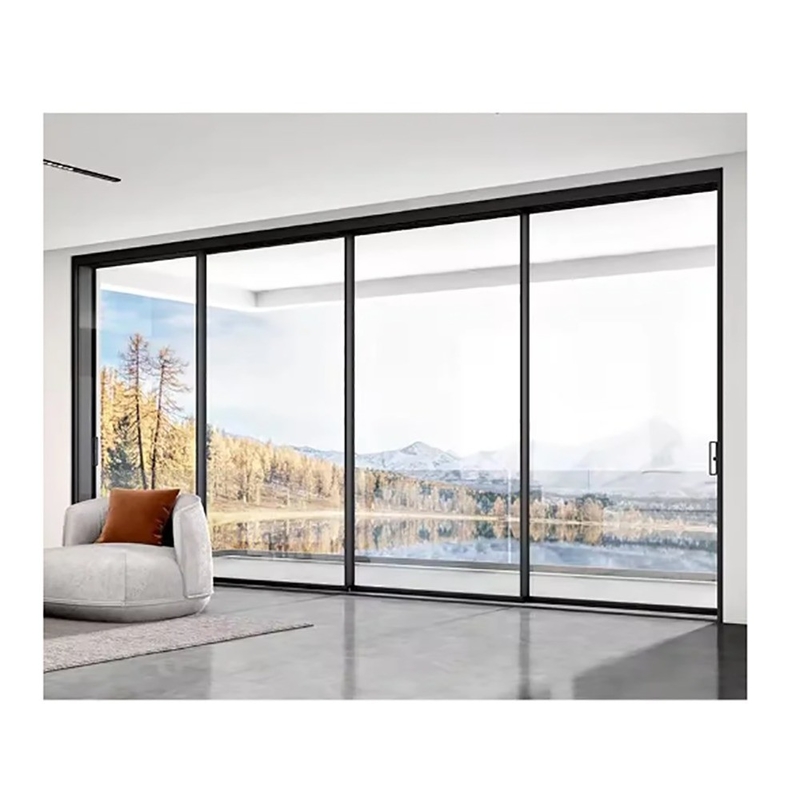 Facade Decoration Solution 70mm Aluminum Sliding Door for Service Apartment Townhouse