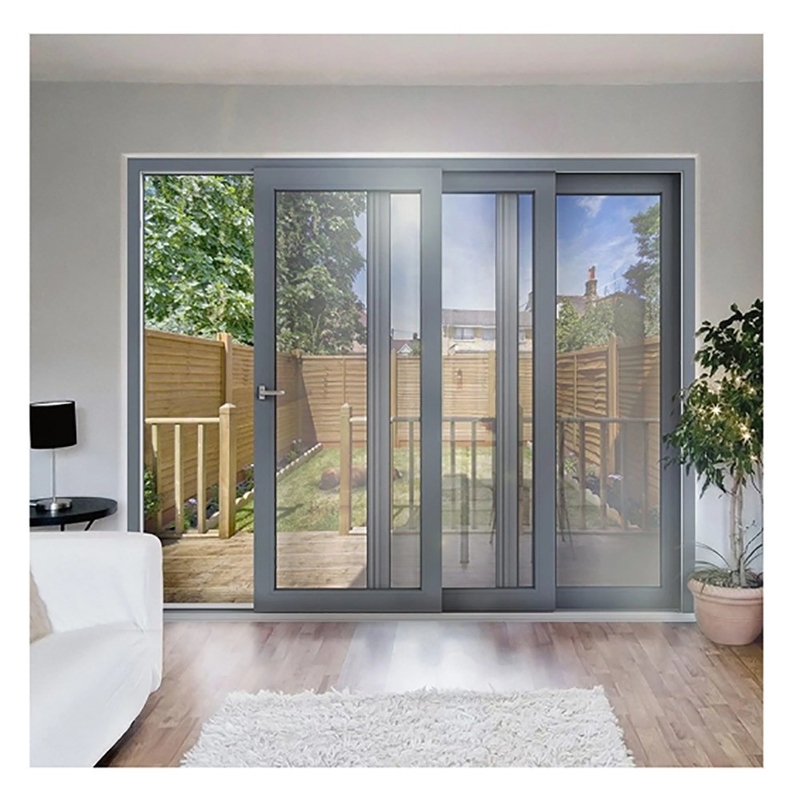 Facade Decoration Solution 70mm Aluminum Sliding Door for Service Apartment Townhouse