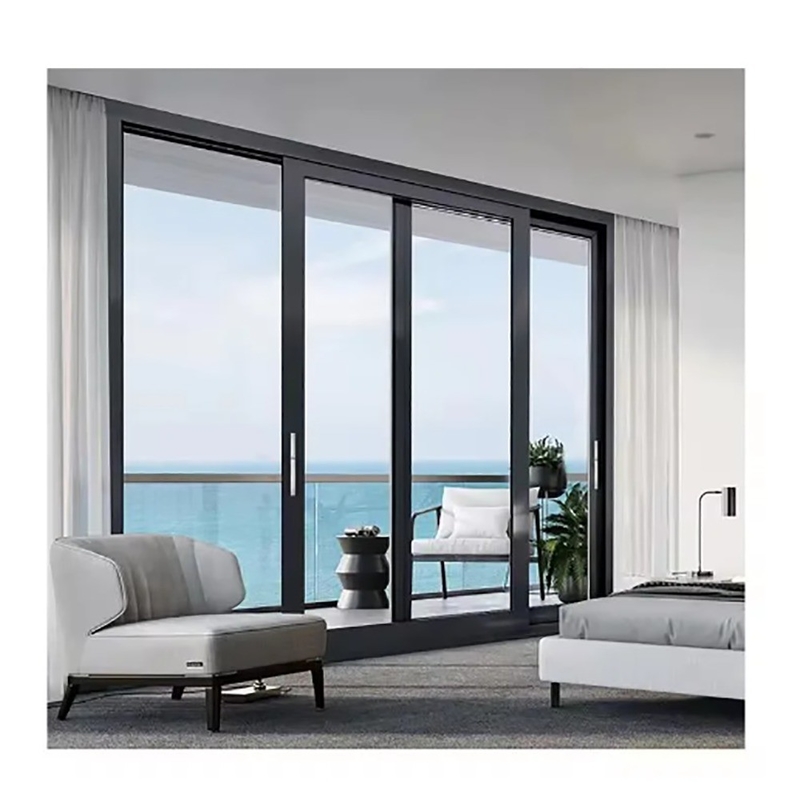 Facade Decoration Solution 70mm Aluminum Sliding Door for Service Apartment Townhouse
