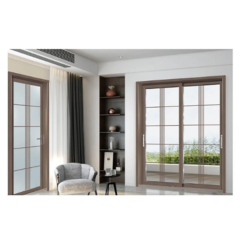 Minimalist Design Style Aluminum Alloy Sliding Doors For Exterior Environment