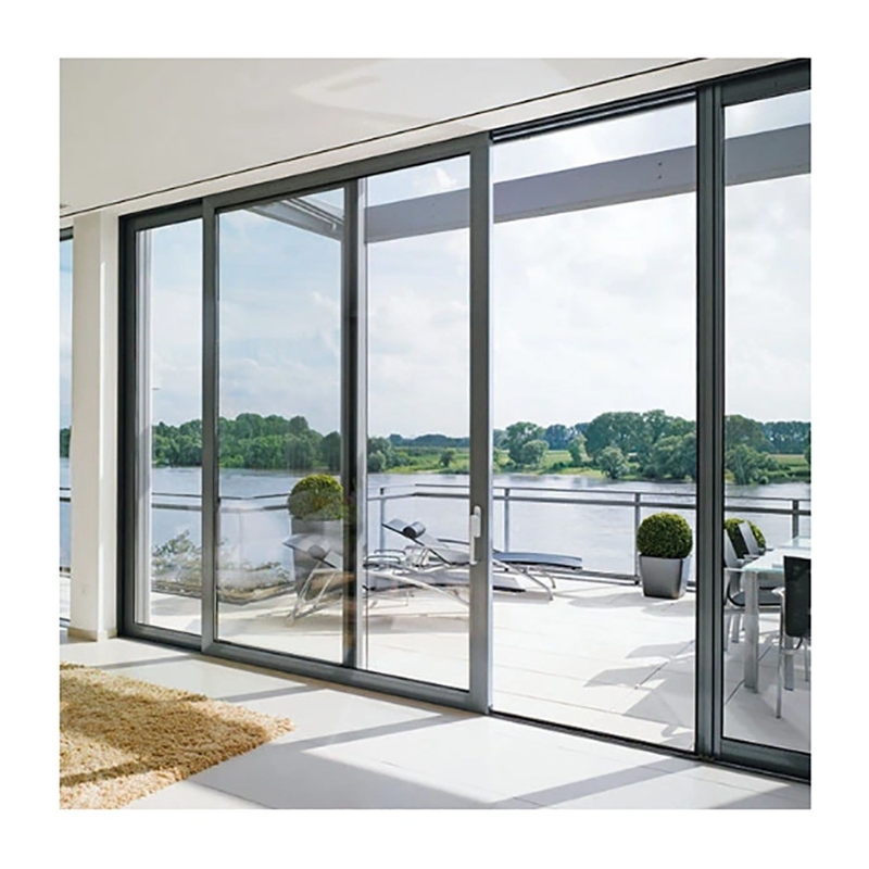 Minimalist Design Style Aluminum Alloy Sliding Doors For Exterior Environment