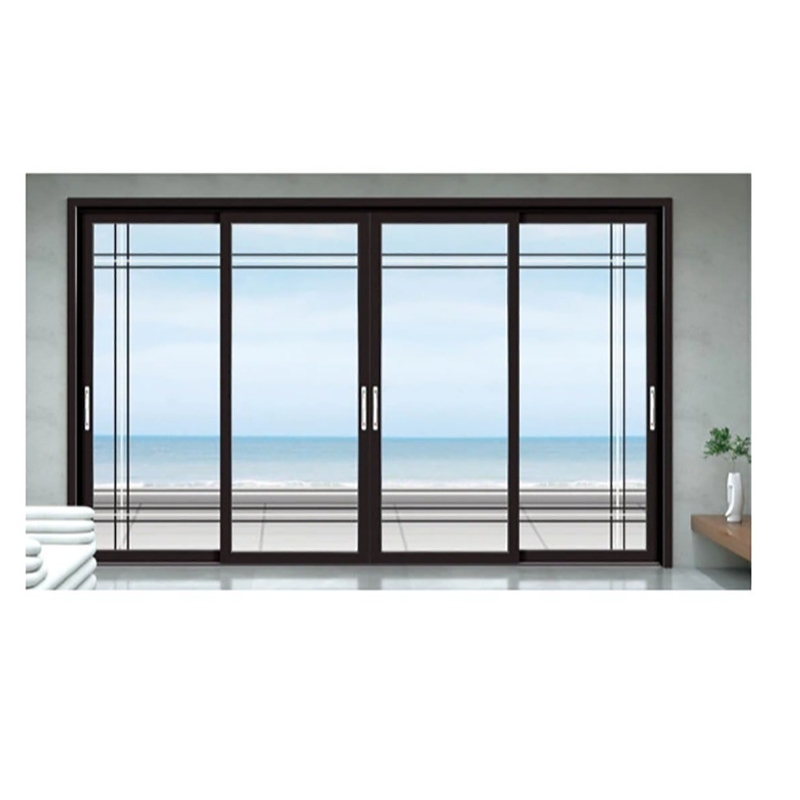 Minimalist Design Style Aluminum Alloy Sliding Doors For Exterior Environment