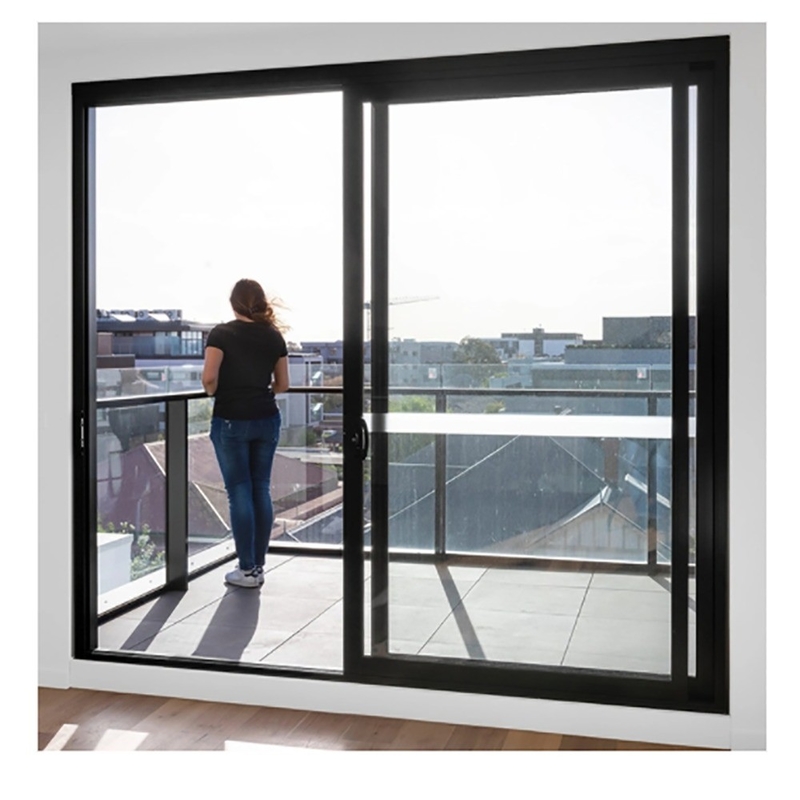 Wide Frame Double Glazed Sliding Door And Minimalist Design Style With Aluminum Alloy