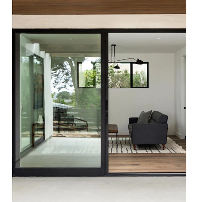 Wide Frame Double Glazed Sliding Door And Minimalist Design Style With Aluminum Alloy