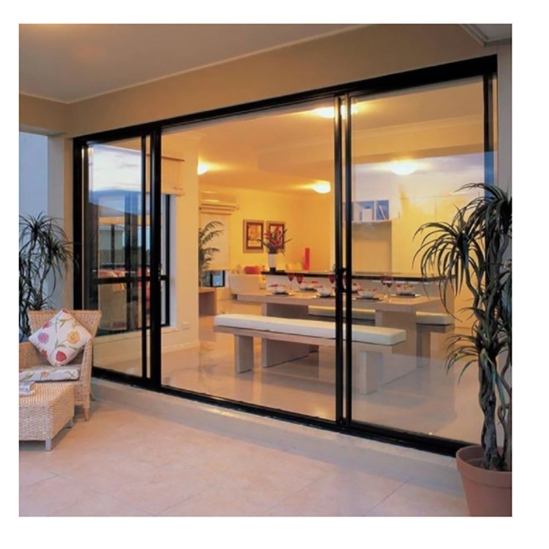 Wide Frame Double Glazed Sliding Door And Minimalist Design Style With Aluminum Alloy