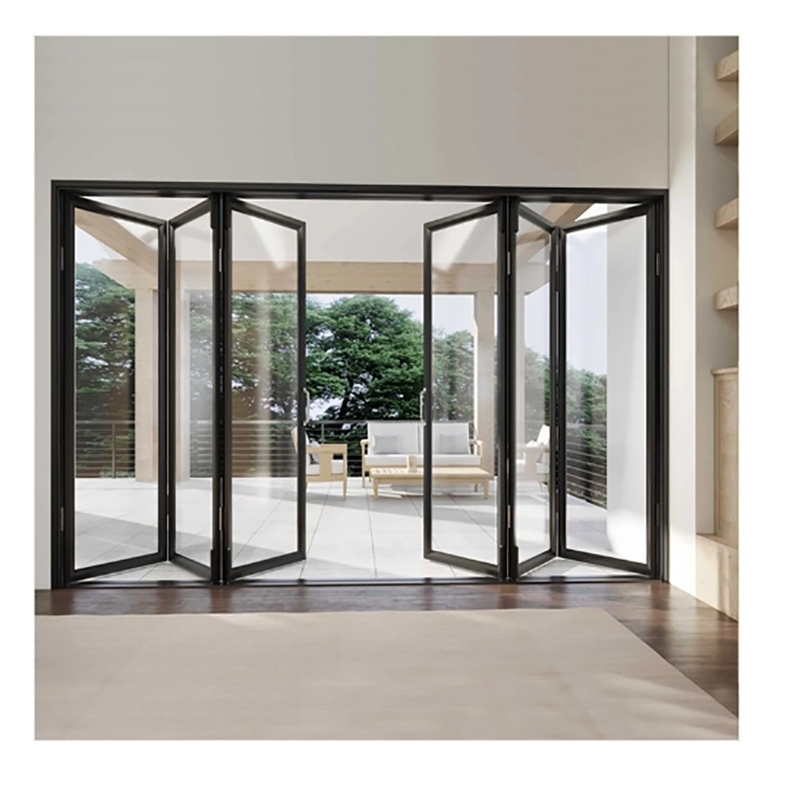 Project Consultation At Building Material Store 70mm Aluminum Bi-fold Doors With Glass
