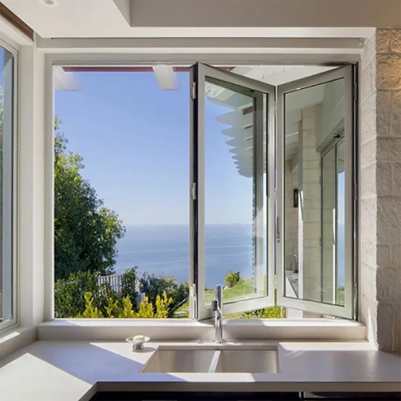 70mm Width Aluminum Alloy Frame BI Fold Windows with Modern Design and Sliding Window