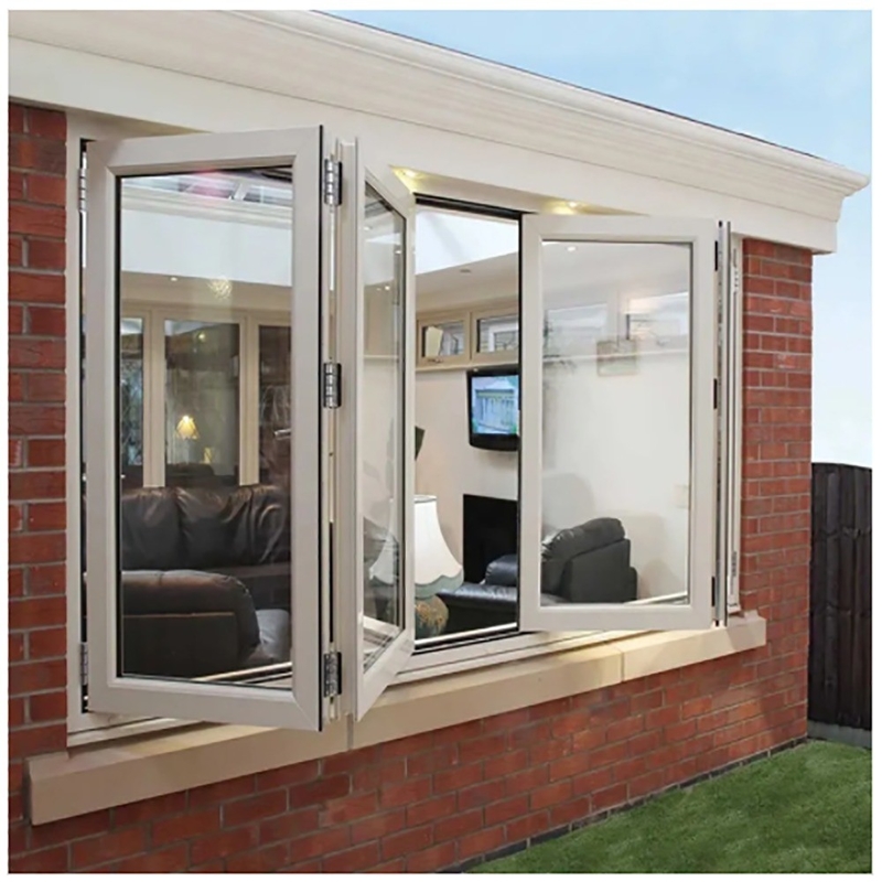 70mm Width Aluminum Alloy Frame BI Fold Windows with Modern Design and Sliding Window