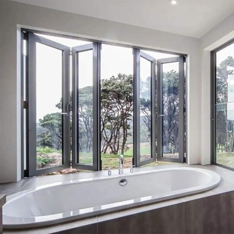 70mm Width Aluminum Alloy Frame BI Fold Windows with Modern Design and Sliding Window