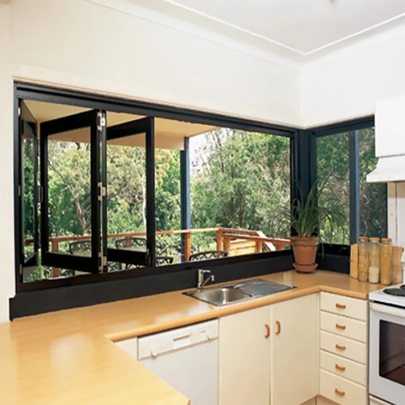 70mm Width Aluminum Alloy Frame BI Fold Windows with Modern Design and Sliding Window