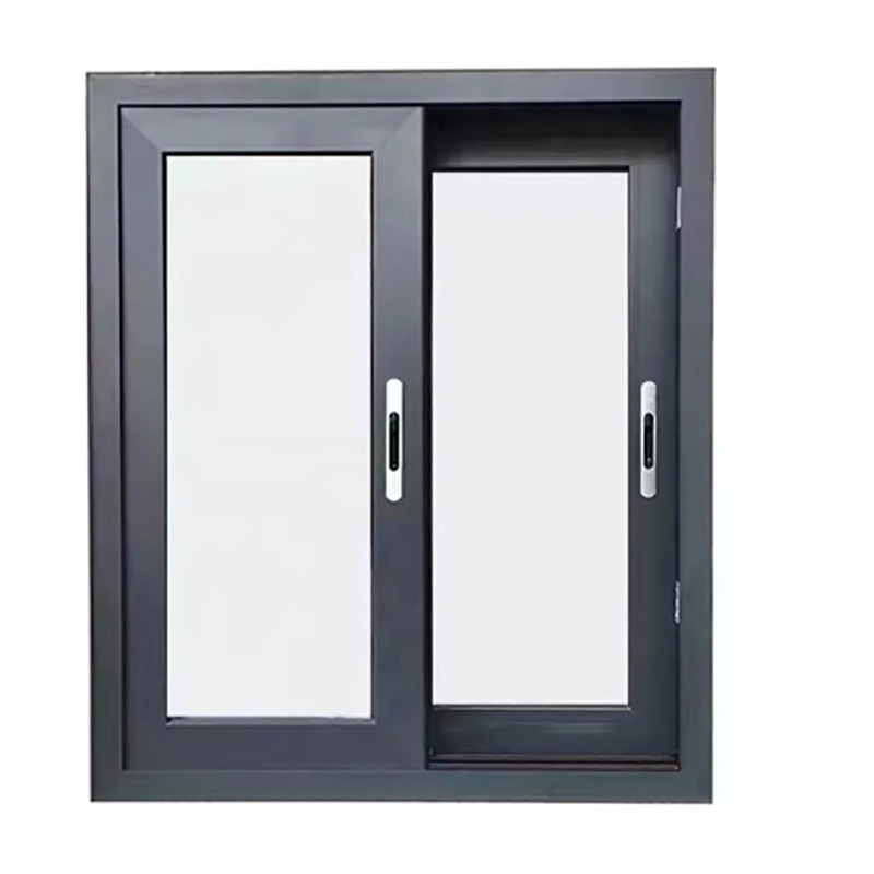 Tailored Double Tempered Glass Aluminium Alloy Sliding Window with 2.2 mm Wall Thickness