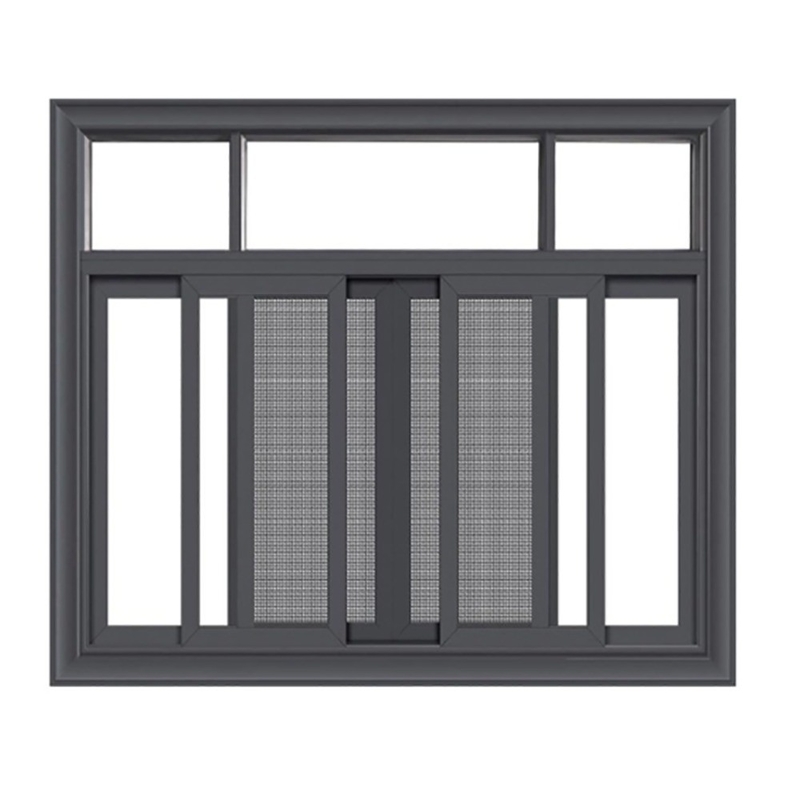 Tailored Double Tempered Glass Aluminium Alloy Sliding Window with 2.2 mm Wall Thickness