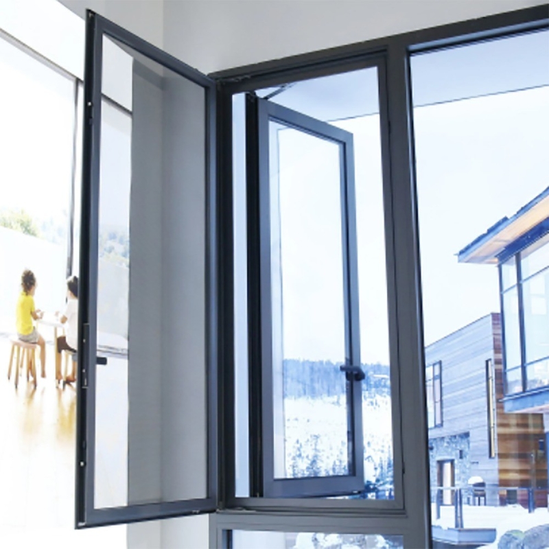 Energy Efficient Double Glazed Tempered Glass Aluminum Profile Tilt and Turn Casement Window for Better Waterproofing