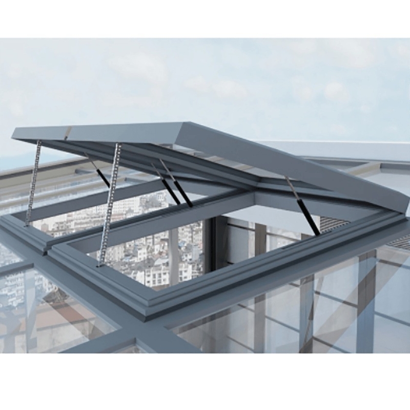 5 27A 55 9A 5 12A 5 Glass Aluminum Fixed Skylight For Level 9 Wind Pressure Resistance