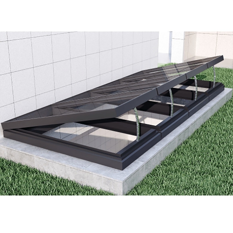 5 27A 55 9A 5 12A 5 Glass Aluminum Fixed Skylight For Level 9 Wind Pressure Resistance
