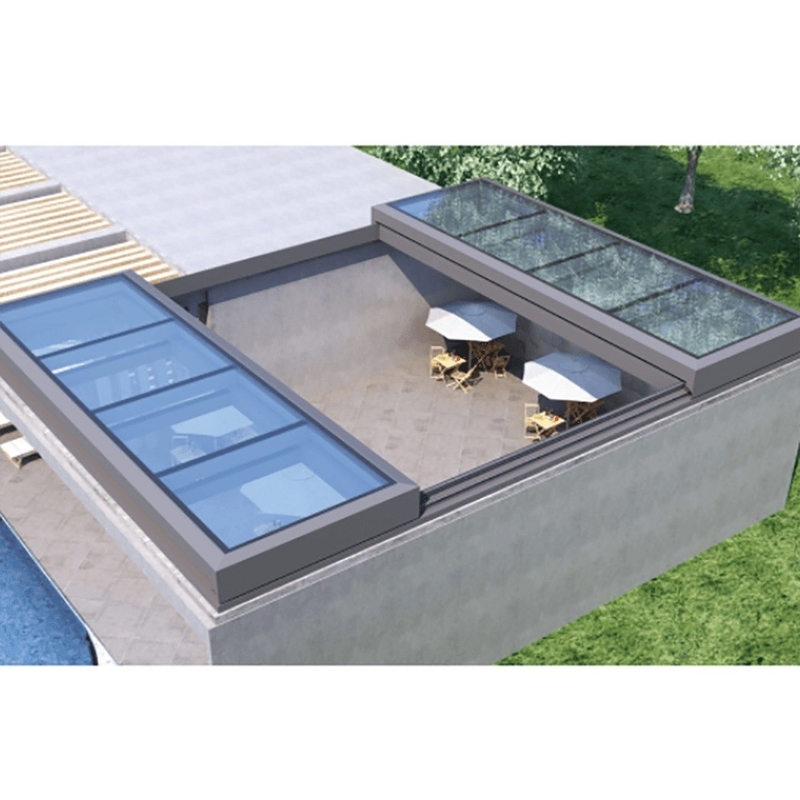 5 27A 55 9A 5 12A 5 Glass Aluminum Fixed Skylight For Level 9 Wind Pressure Resistance