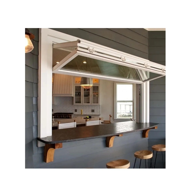 Aluminum Bifold Windows With 1.4mm Aluminum Wall Thickness And 70mm Window Frame Width