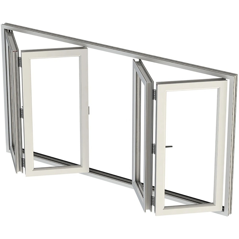 Modern Design Folding Screen Soundproof Glass Aluminium Bifold Windows With ≤2.1 K Value