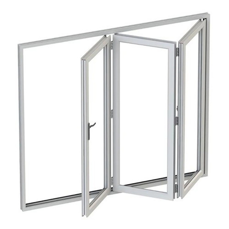 Modern Design Folding Screen Soundproof Glass Aluminium Bifold Windows With ≤2.1 K Value