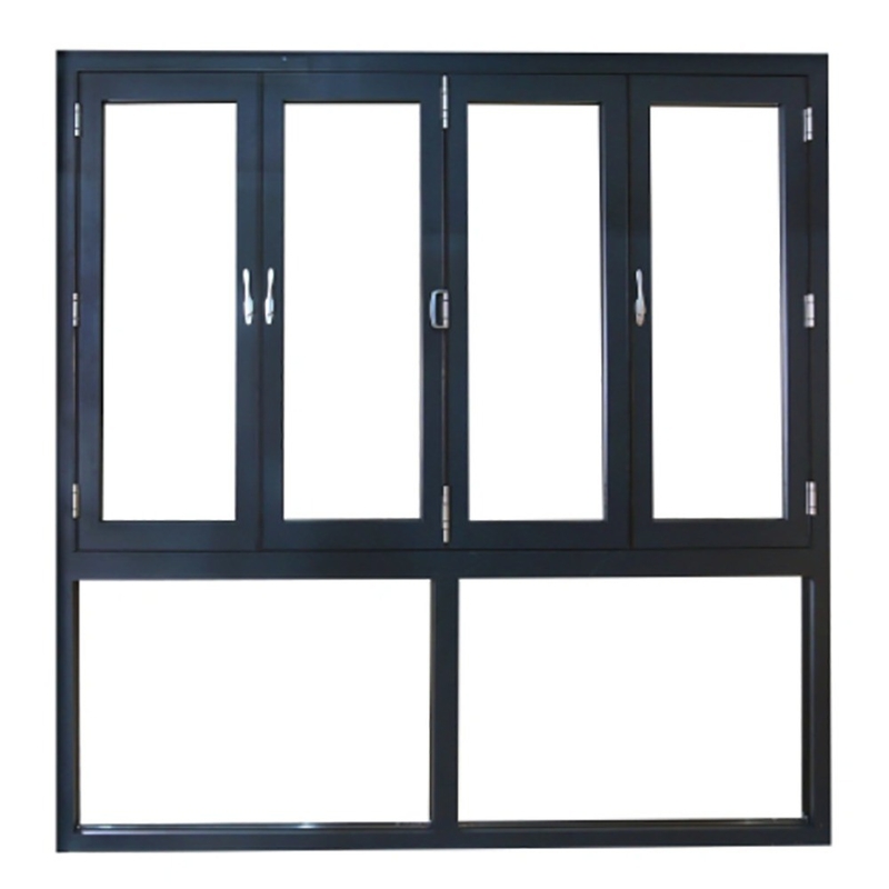 Custom Size Thermal Break Aluminum Casement Glass Windows For Hanging Curtain Solution