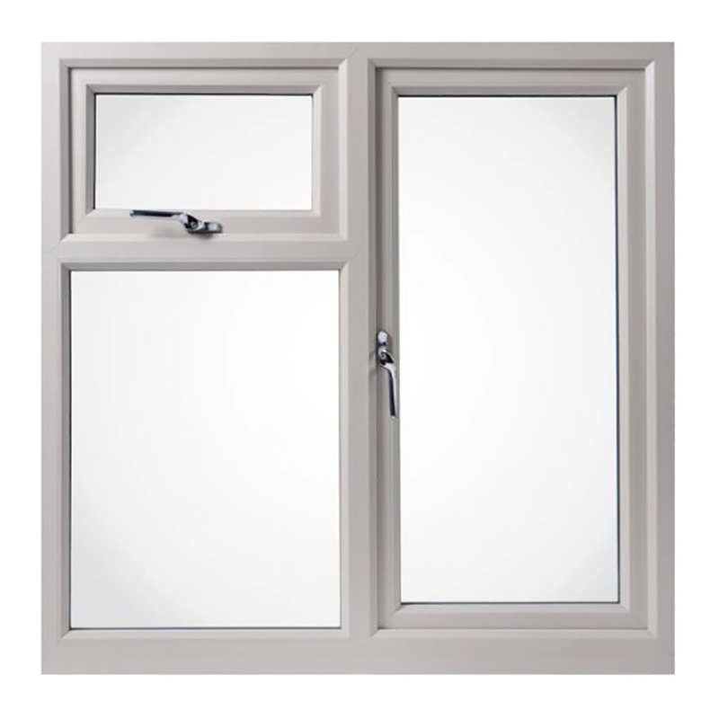 Custom Size Thermal Break Aluminum Casement Glass Windows For Hanging Curtain Solution