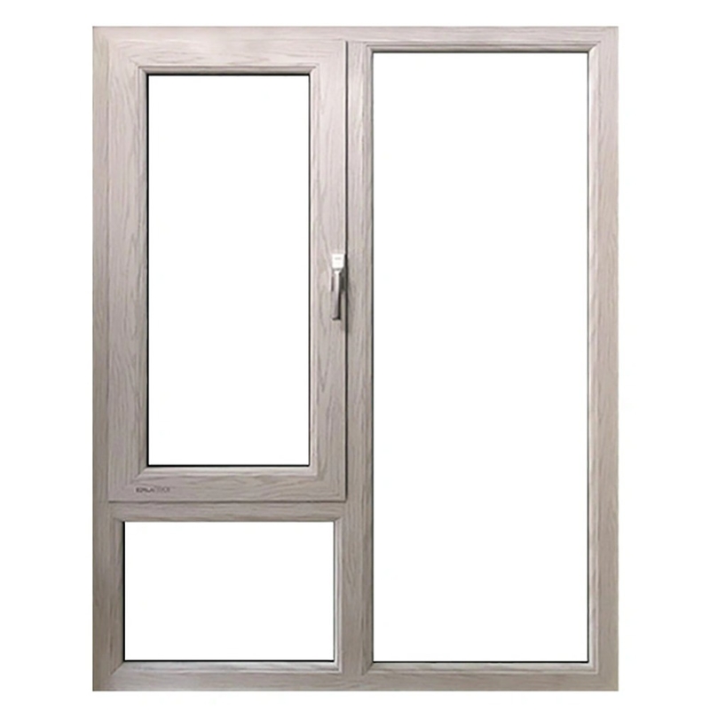 Custom Size Thermal Break Aluminum Casement Glass Windows For Hanging Curtain Solution