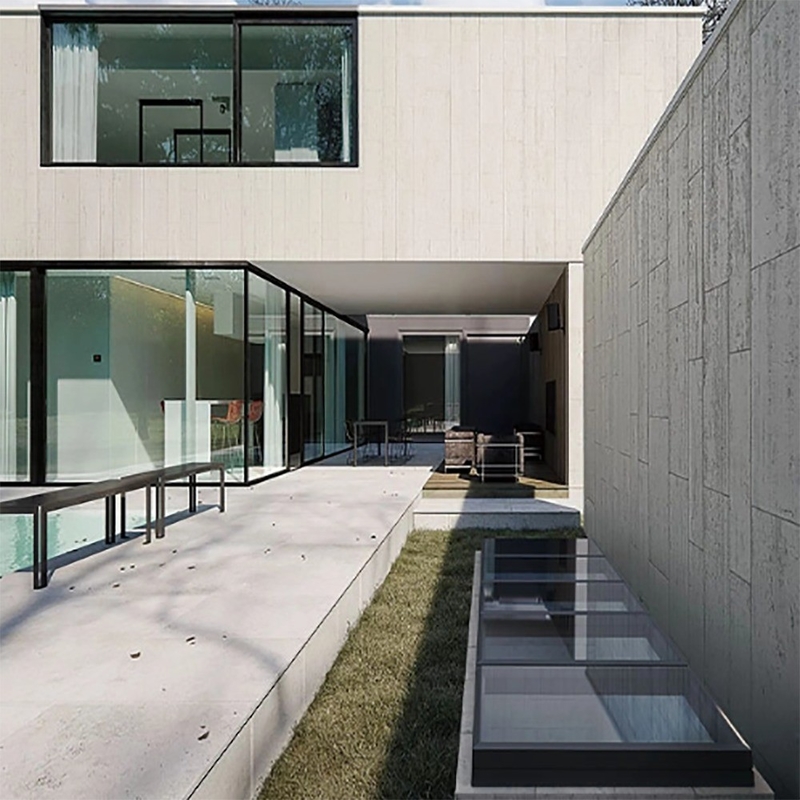 Electric Or Manual Skylight With Welded Aluminum Frame And Horizontal Opening Pattern