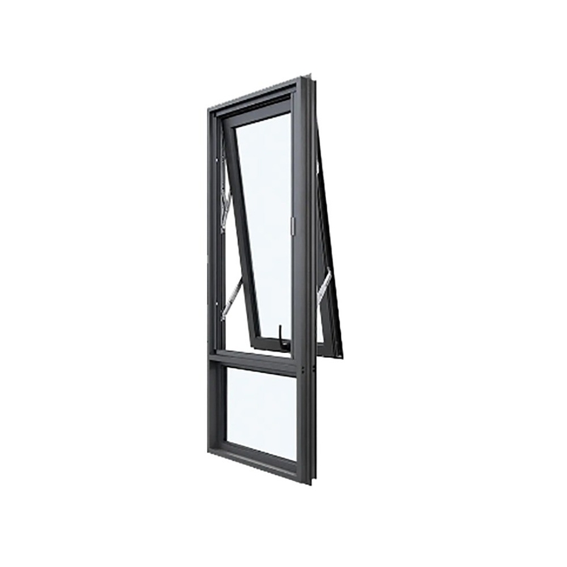 Level 9 Wind Pressure Resistance Hanging Aluminum Top Hung Windows for Customized Design Project