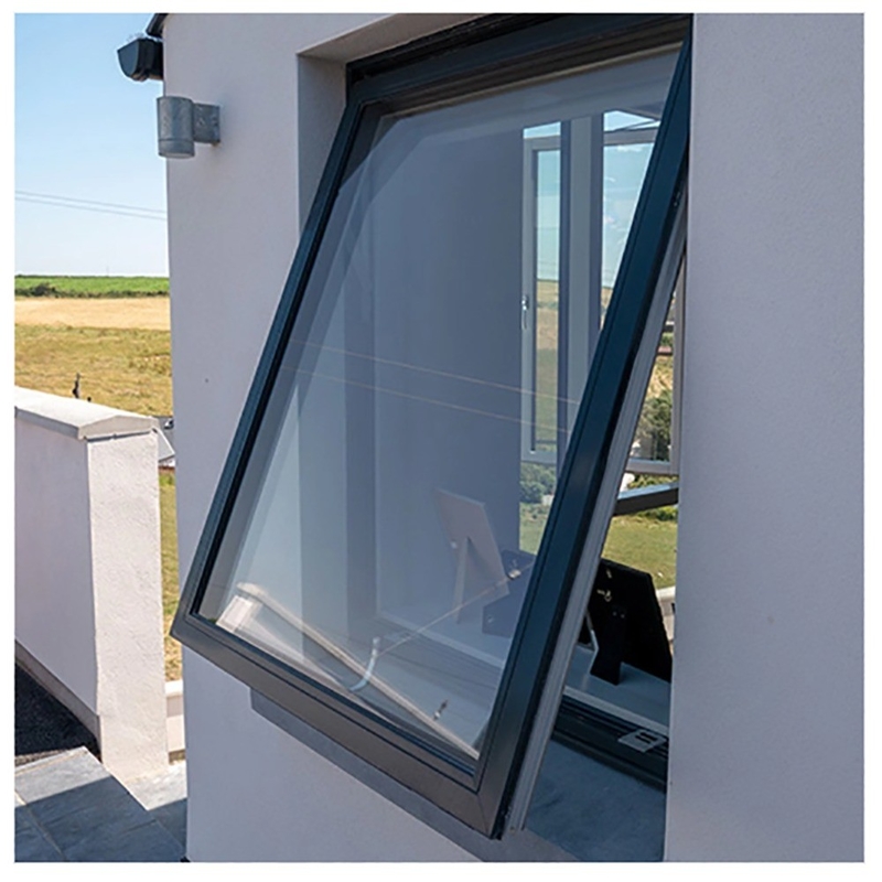 Level 9 Wind Pressure Resistance Hanging Aluminum Top Hung Windows for Customized Design Project