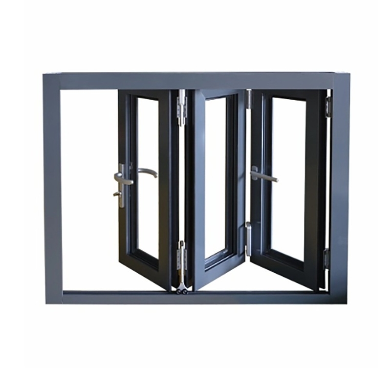 Level 9 Wind Pressure Resistance Bi-Fold Windows Made Of Thermal Break Aluminum Profile