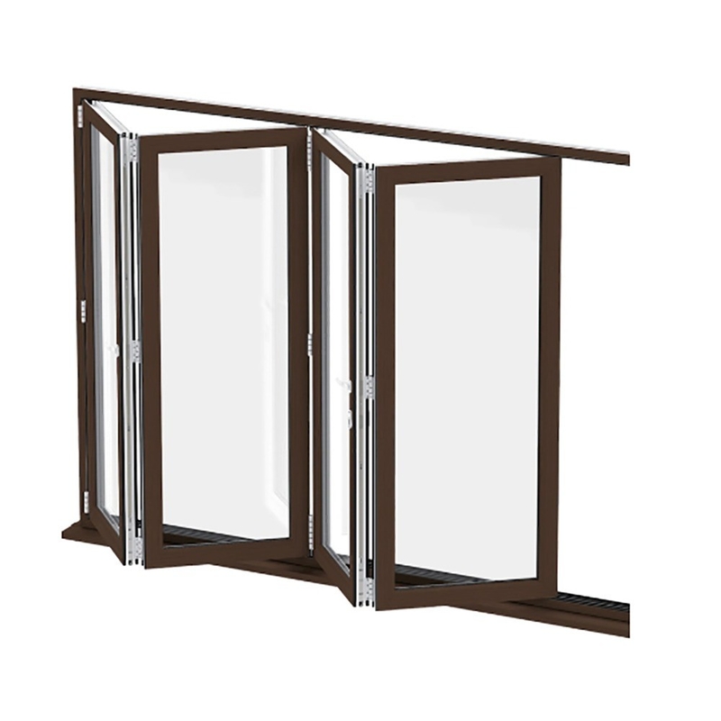 Level 9 Wind Pressure Resistance Bi-Fold Windows Made Of Thermal Break Aluminum Profile