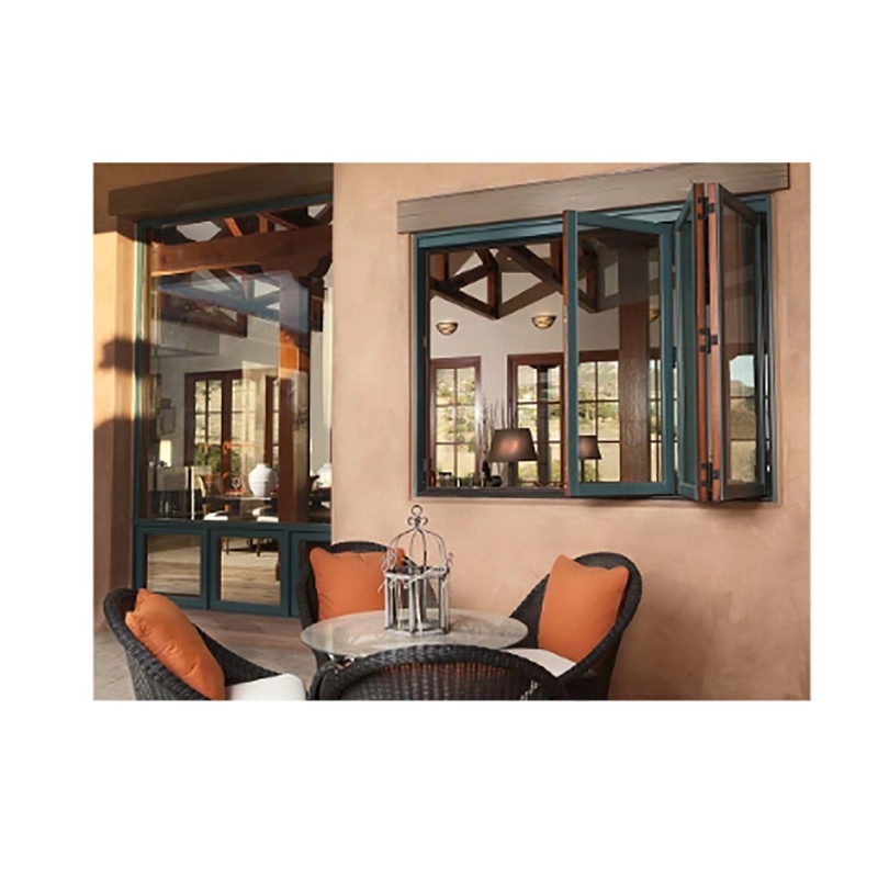 Thermal Break Aluminum Alloy Bi-Fold Windows with High Strength Heat Insulation Strip for Residentials
