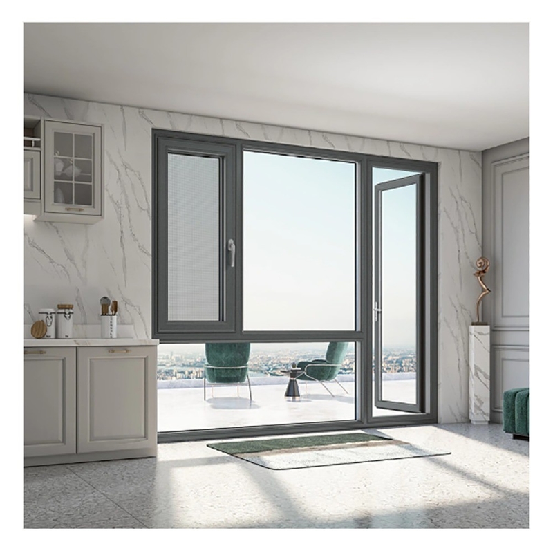 High Air Tightness Hanging Curtain Type Aluminum Sliding Windows