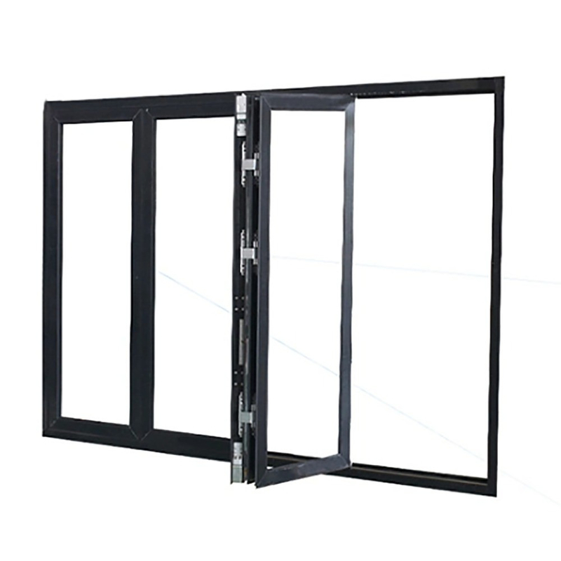 Louver Curtain Double Tempered Aluminum Bi Fold Window For Housing Workshop Bathroom