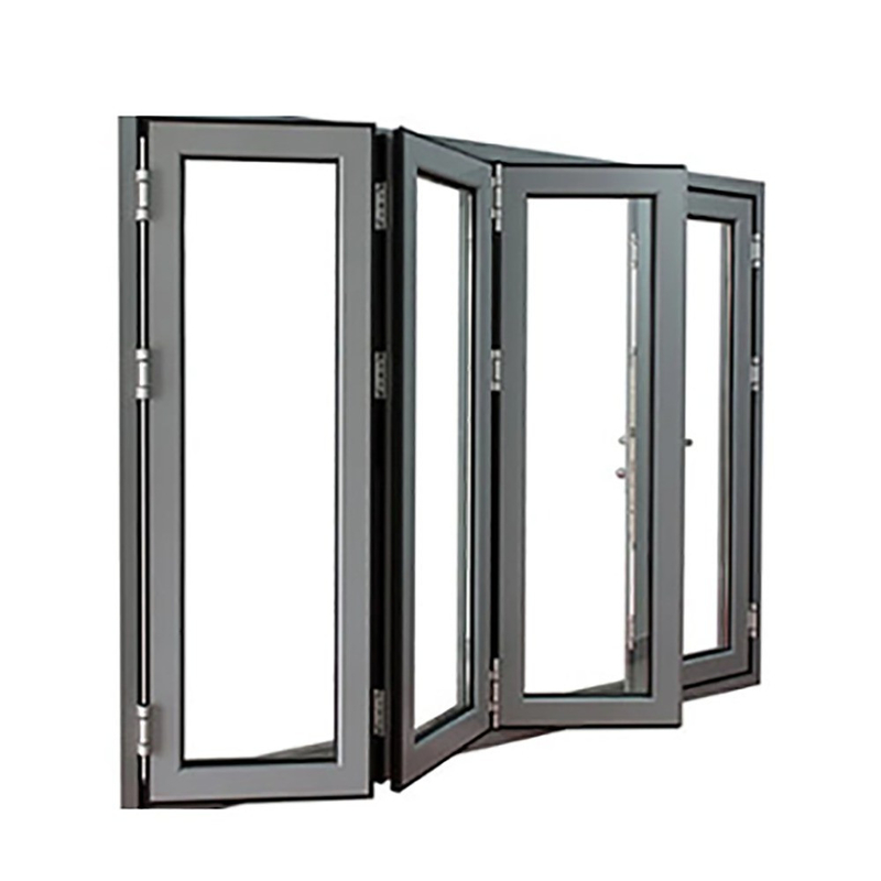 Louver Curtain Double Tempered Aluminum Bi Fold Window For Housing Workshop Bathroom