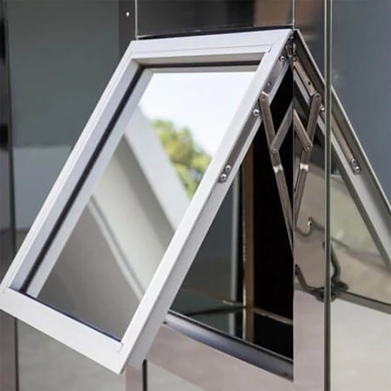 Custom Made Aluminum Top Hung Home Window With Double Glass And Level 8 Air Tightness
