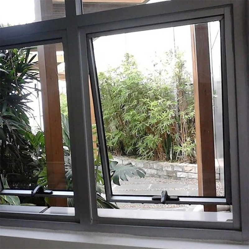 Custom Made Aluminum Top Hung Home Window With Double Glass And Level 8 Air Tightness