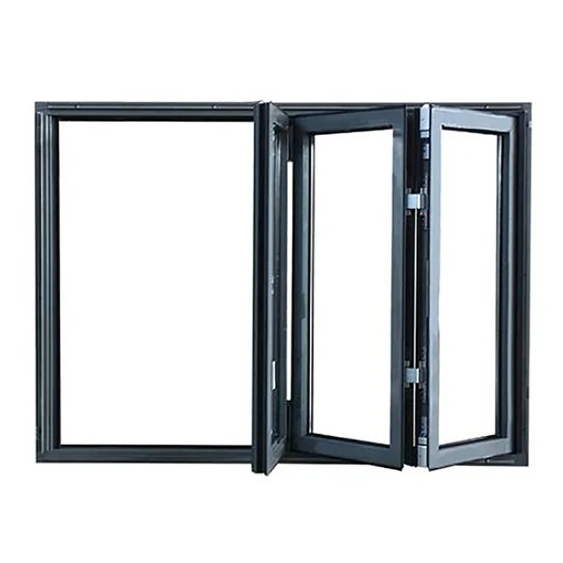 Aluminum Louver Curtain Type Folding Windows With Heat Insulation Coefficient ≤2.1