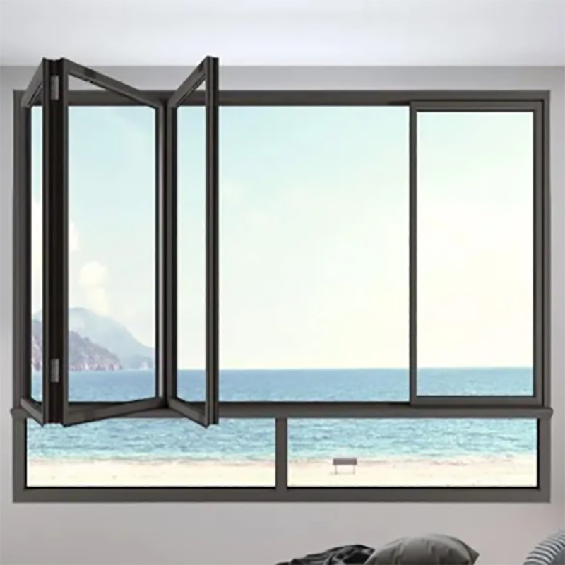 Aluminum Louver Curtain Type Folding Windows With Heat Insulation Coefficient ≤2.1