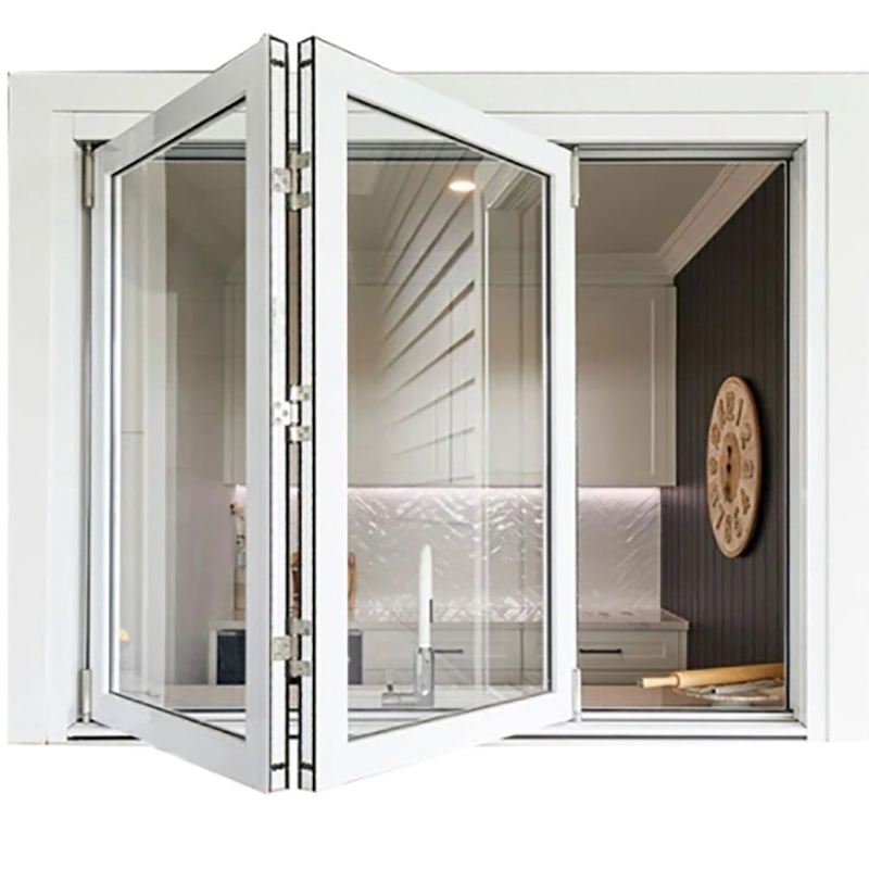 Aluminum Louver Curtain Type Folding Windows With Heat Insulation Coefficient ≤2.1